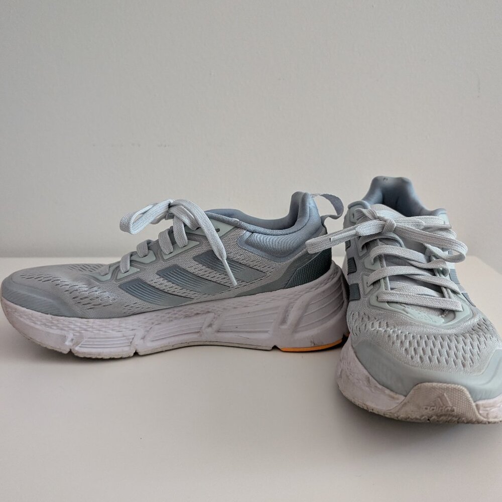 Adidas Light Blue Running Sneakers | Cloudfoam Comfort Athletic Shoes